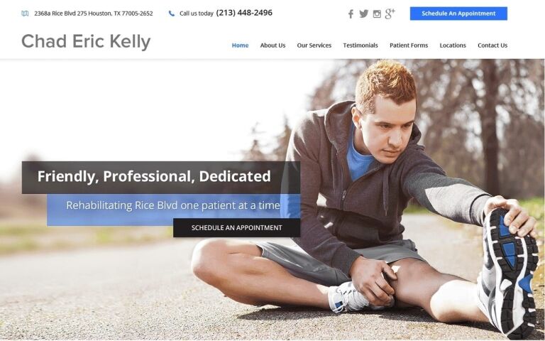 Dr Chad Eric Physical Therapy Website Screenshot1