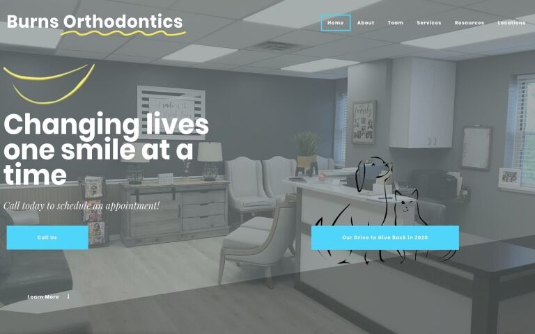 Burnsorthodontics.com Screenshot1