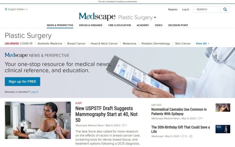 Medscape.com_Plastic-Surgery Screenshot